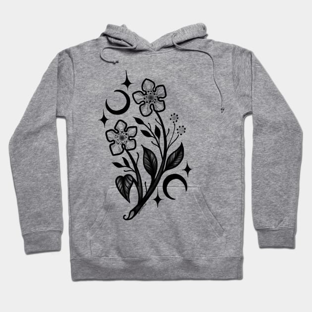 Moonlit flowers Hoodie by Dannythemachine